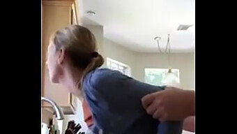 Mom And Her Partner Have Sex In The Kitchen