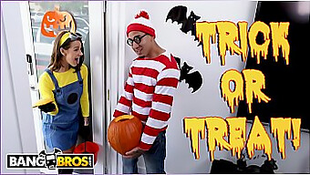 Trick Or Treat With Evelin Stone And Bruno'S Big Dick