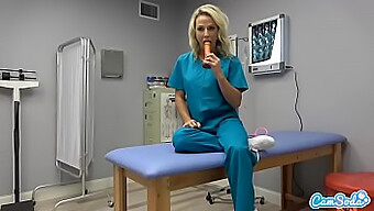 Blonde Milf Nurse420 Enjoys Toy Play During Lunch Break