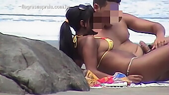 Public Sex With A Sexy Brunette Teen